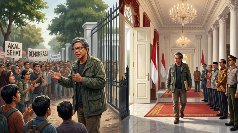 Rocky Gerung “dari Luar ke dalam Istana”