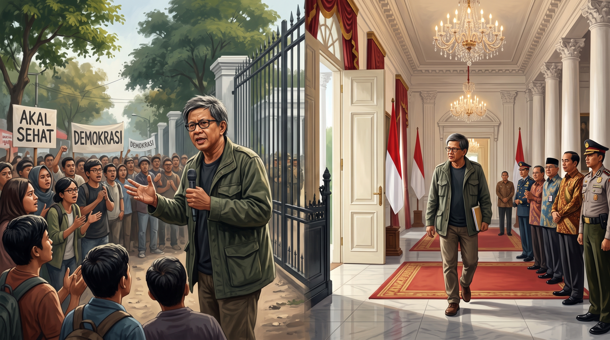 Rocky Gerung “dari Luar ke dalam Istana”
